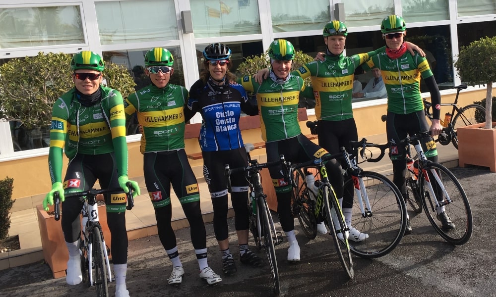 Cyclists on overseas training break