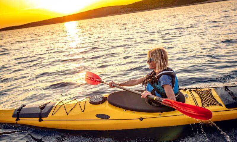 Kayaker at Sunset