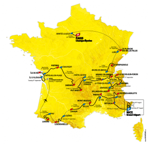 Tour de France map