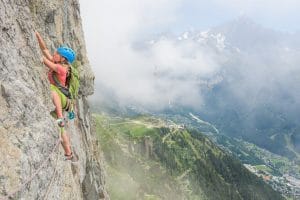 Female sport climber