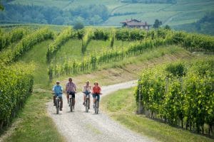 People on e-bike in Loire Valley