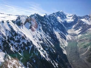 View above the Fox Glacier