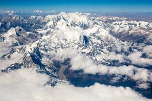 Sky view of Mount Everest