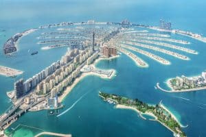 Sky view of the Palm Jumeirah