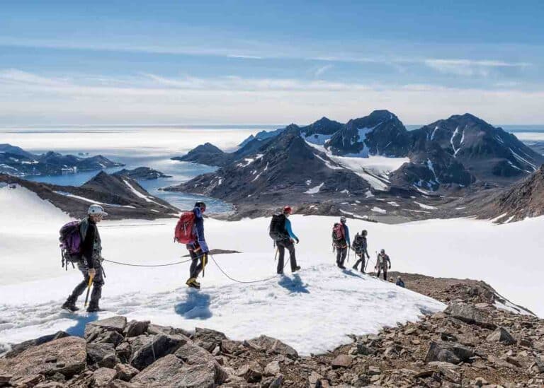 group glacier hiking