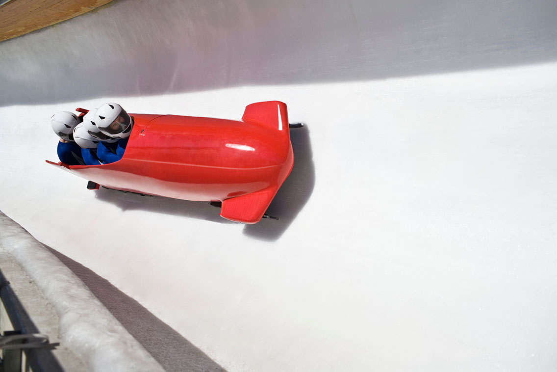 Team in bobsleigh