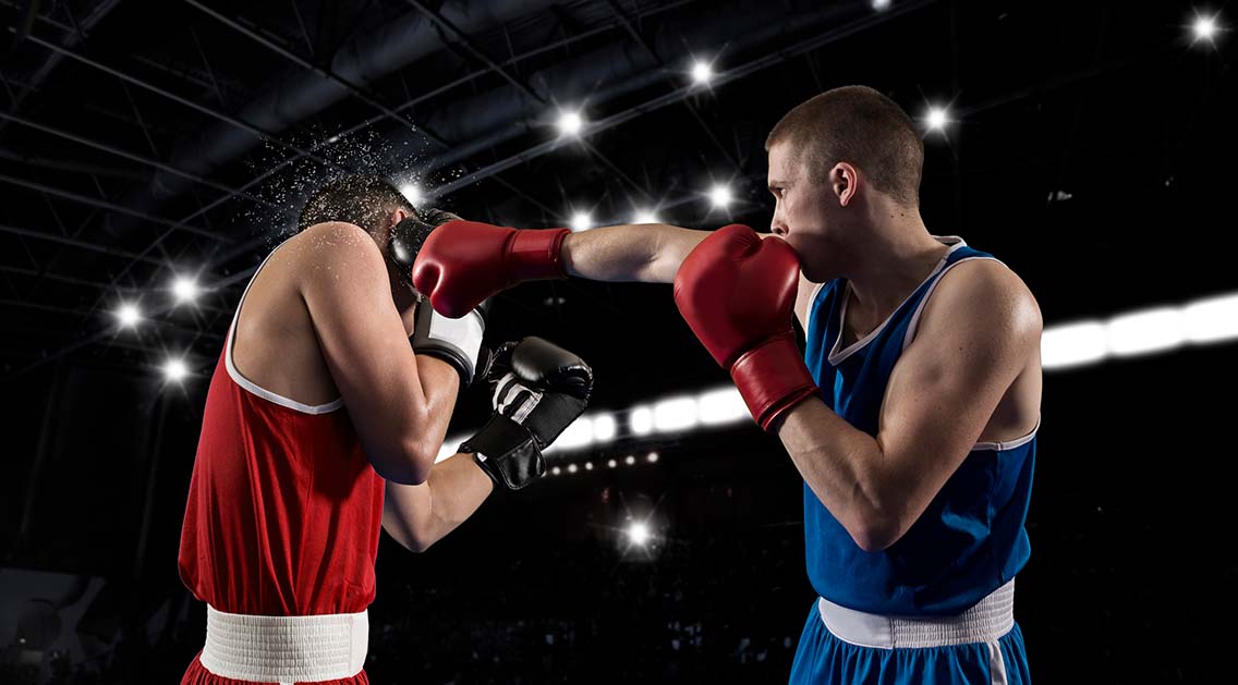 2 boxers in combat