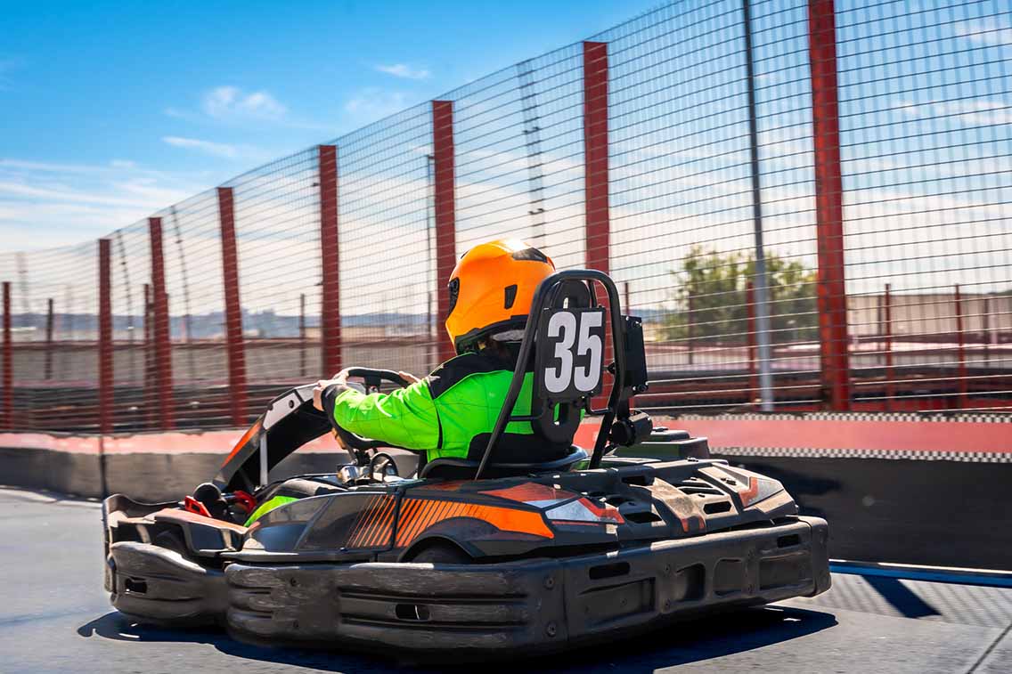 Go kart on track