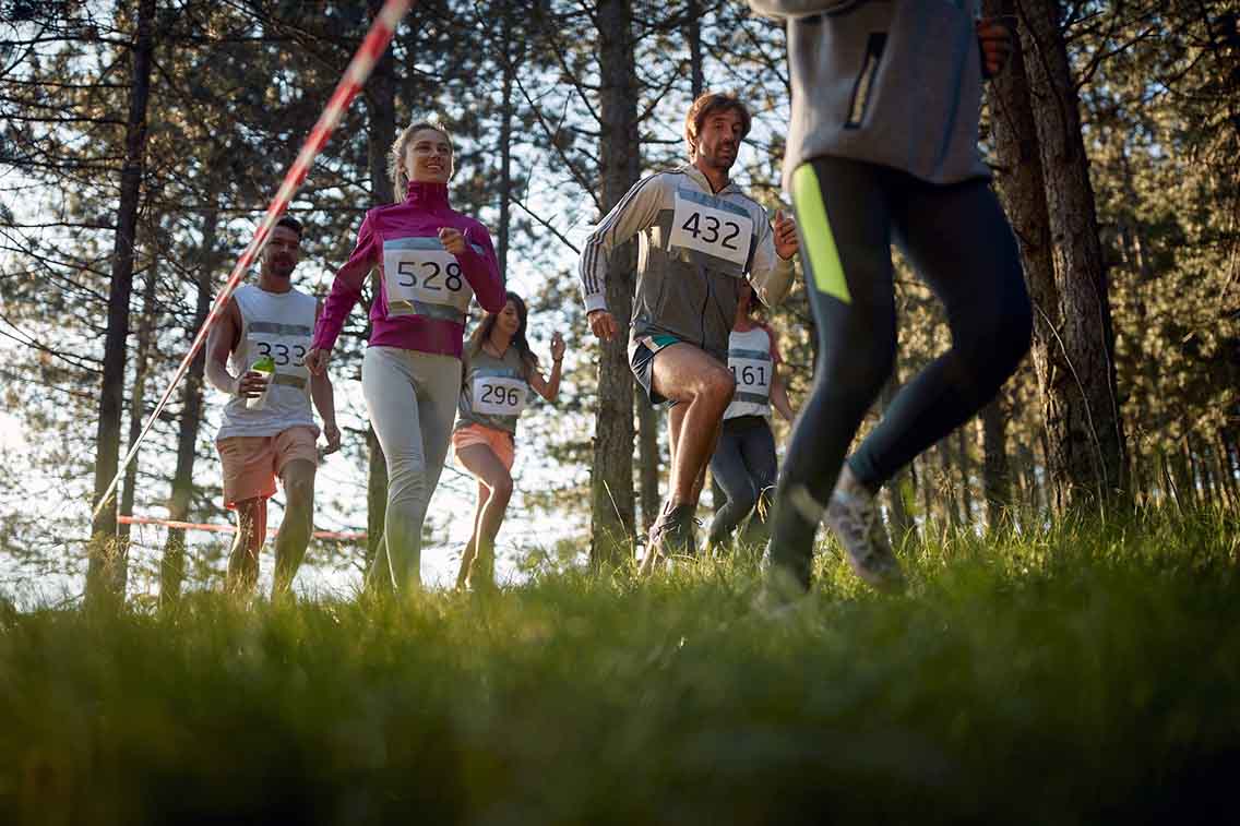 Running event in corss country setting