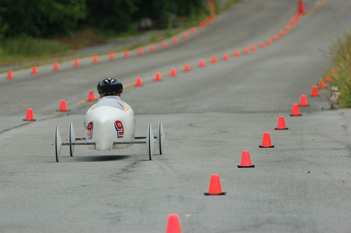 Soap box kart on track