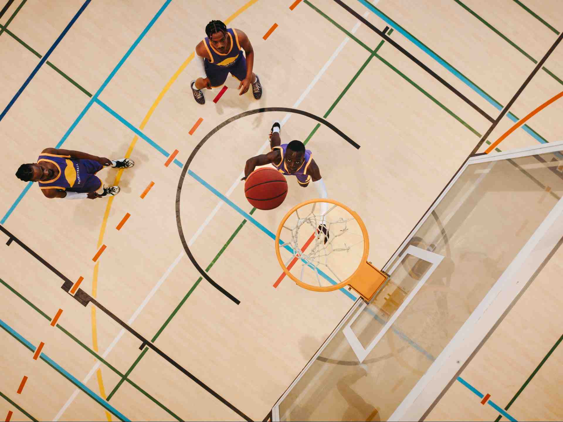 Basketball player scoring