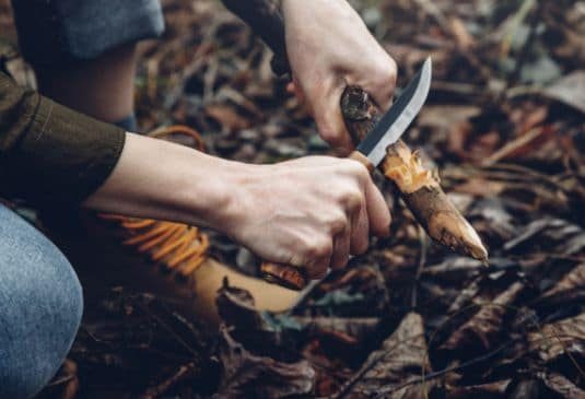 Bushcraft Key Benefits Woman Traveller Plane Knife With Wooden Stick