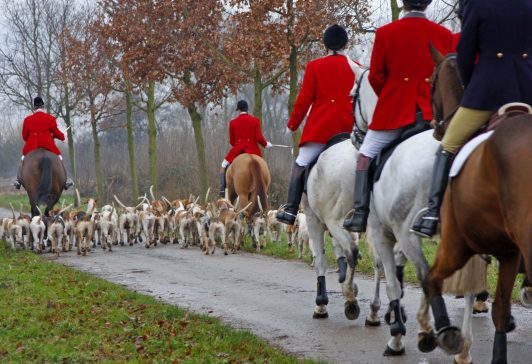 Hunting on horseback