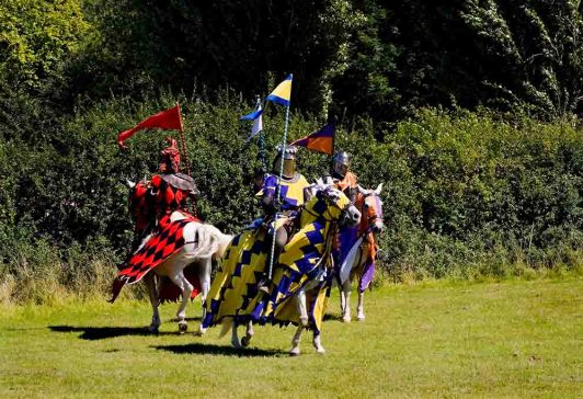 Medieval knights on horseback Medieval knights on horseback