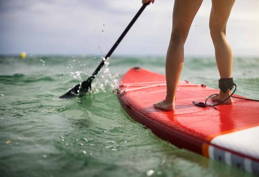 PaddleBoarding-BottomImage Paddleboarder closeup