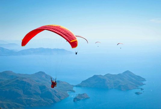 Paraglider sea view Paraglider sea view