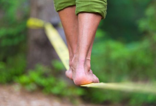 Slacklining feet Slacklining feet