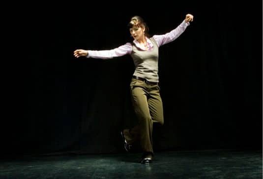 Female tap dancer